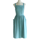 Pink Gray Cotton Apron Home Kitchen Cooking Baking Painting Craft Work Wear Cafe Barista Restaurant Waitress Florist Uniform B2