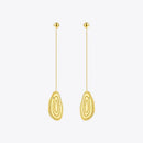 Enfashion Years Drop Earrings Statement Gold Color Long Dangle Earings For Women Fashion Jewelry Pendientes Mujer Moda  ED181087