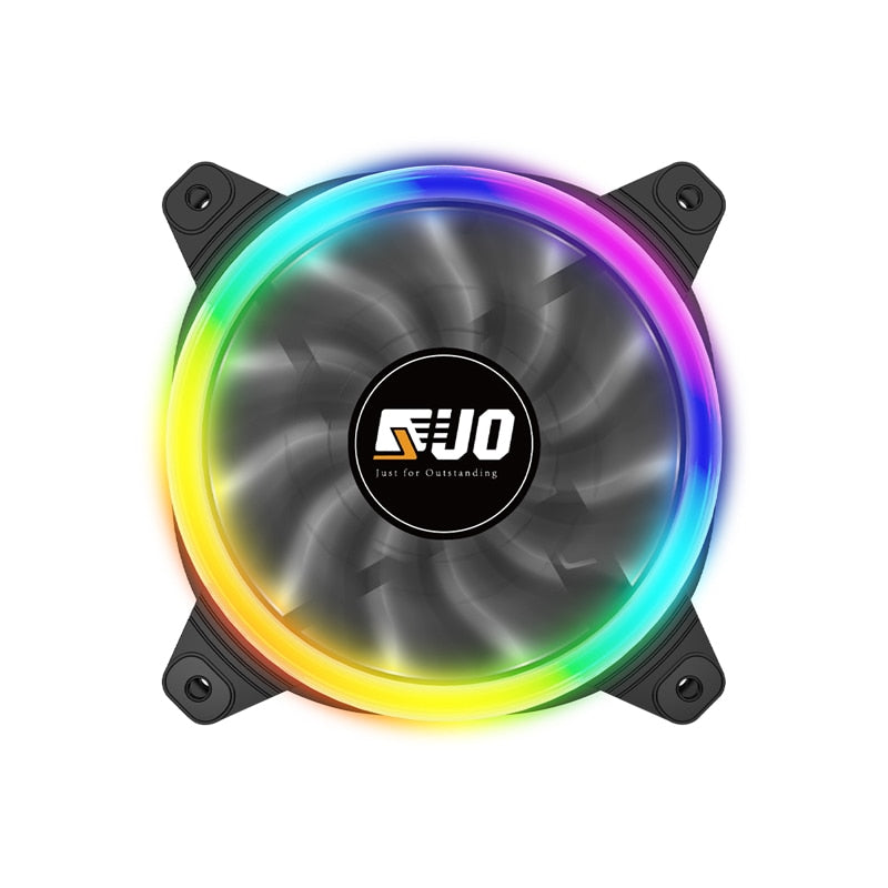 Ventilador con cubierta de PC RGB 120mm AURA SYNC 5V/3 pines silencioso CPU Cooler Sets ventilador 6 pines CPU radiador ajuste ventilador Color y velocidad