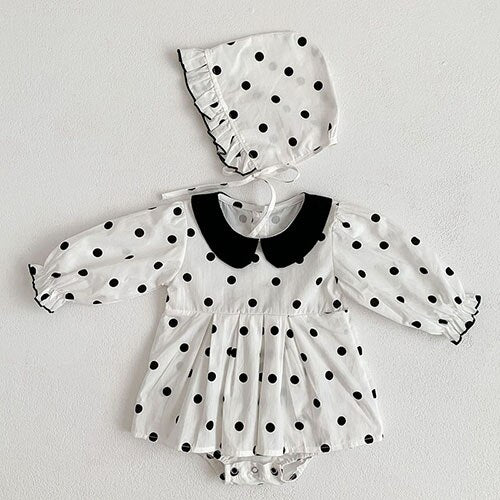 New Autumn Korean Style Baby Girls Cotton Princess Romper Long Sleeve Baby Girls Jumpsuits Newborn Girls Crawling Clothes