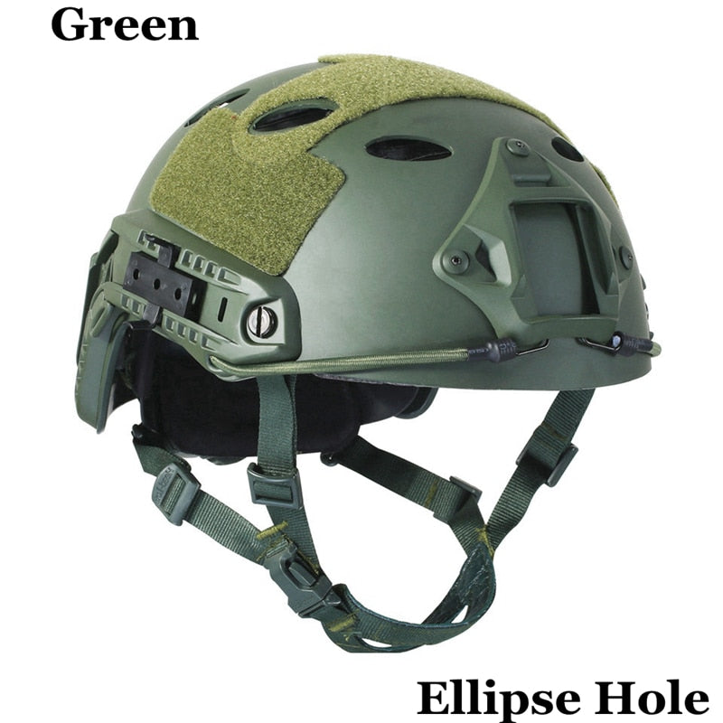 Casco táctico Fast MH PJ Casco Airsoft Paintball Cascos de combate Deportes al aire libre Cabeza de salto Equipo de protección