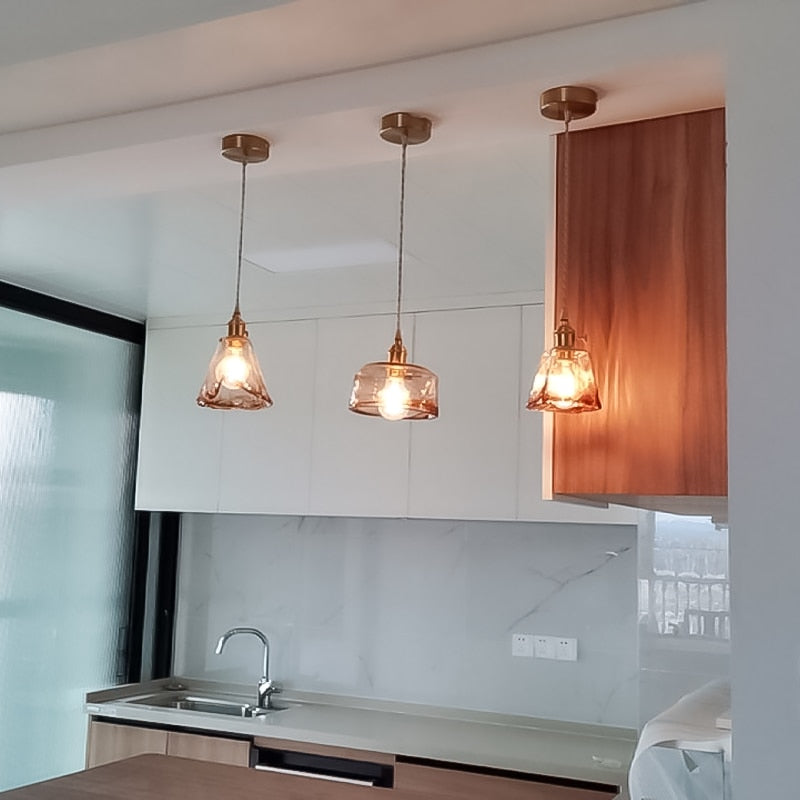 Modern Brass Glass Pendant Lights Kitchen Hanging Lamps For Ceiling Dining Room Living Room Bedroom Modern Suspension Chandelier