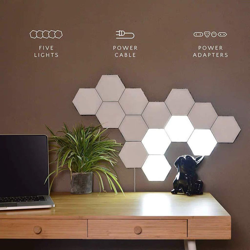 Lámpara de pared táctil LTOON, conjunto Modular creativo de nido de abeja, lámpara Helios Quantum, decoración magnética LED, lámpara de pared para dormitorio