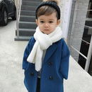 Winter Grid Jackets Boys Girl Woolen Double-breasted Baby Boy Trench Coat Lapel Autumn Kids Outerwear Coats Spring Wool Overcoat