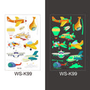 Tattoo-Aufkleber Leuchtendes Kind Kind Temporäre Fake Tattoos Glow Paste auf Gesicht Arm Bein für Kinder Körperkunst Meerjungfrau Aufkleber