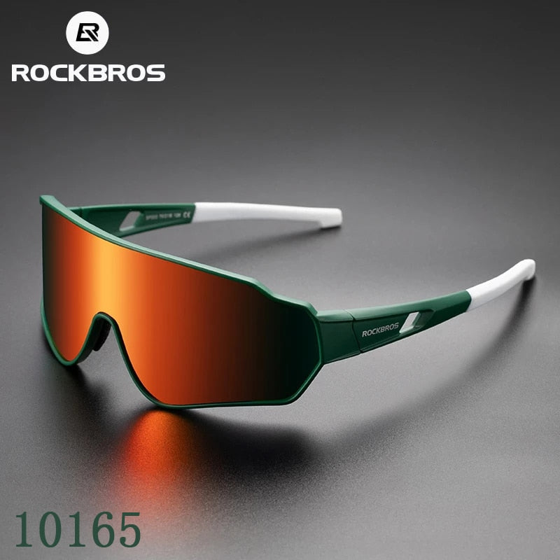 ROCKBROS Polarisierte Fahrradbrille Klare Fahrradbrille UV400 Outdoor Sport Sonnenbrille Herren Damen Fahrradbrille