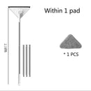Fregona triangular para lavar el techo de vidrio, escobilla de goma para limpieza de polvo, pared de cocina, pisos planos, ventanas, cepillo limpiaparabrisas telescópico para el hogar