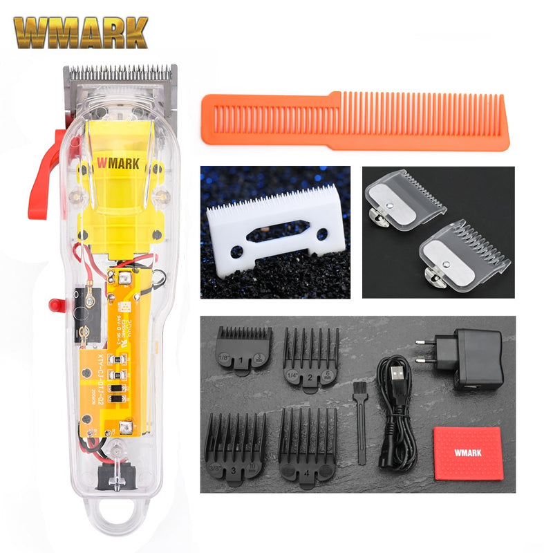 WMARK NG-108 NG-118 Transparent Style Rechargeable Hair clipper Professional Cord & cordless NG-202 Hair Trimmer