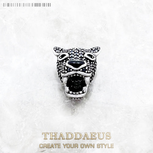 Perlen Leopard Panther Neu Massiv 925 Sterling Silber Charm Europa Schmuck Rebel Street Geschenk Für Frauen &amp; Männer