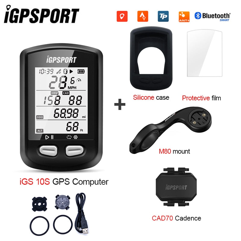 IGPSPORT igs10s bicicleta cronómetro inalámbrico GPS bicicleta computadora IPX6 impermeable ciclismo velocímetro con ANT + Bluetooth 5,0