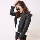 Vangull Motorcycle PU Leather Jacket Women Autumn Slim European Style Casual Short Outwear Biker Basic 2020 New Streetwear Coat