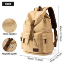 TANGHAO Canvas Backpack Unisex Vintage Casual Rucksack 17inch Laptop Backpack W/ USB Charging Port Schoolbag Student Mochia