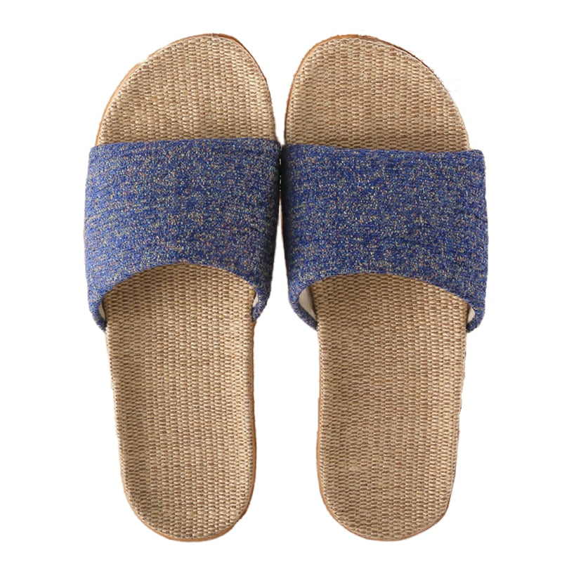 Suihyung Women Slippers Female Casual Flax Slides 13 Colors Linen Belt Ladies Sandals Flip Flops Lovers Summer Indoor Home Shoes