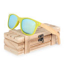 BOBO BIRD Quadratische Vintage-Sonnenbrille für Herren Damen Holz Sonnenbrille 2022 Retro Polarisierte Brille lunette de soleil femme