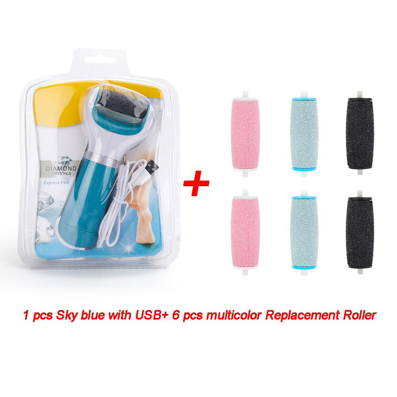 Electric Foot File Care Tool Feet Hard Dead Skin Removal Battery Power Foot USB Exfoliator Heel Callus Remover Pedicure Device