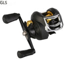 GLS Fishing Reel Left Right Hand Baitcasting Reel Adjustable Brake System 8kg Drag 7.2:1 Dual Brake System Reel 8KG Max Drag