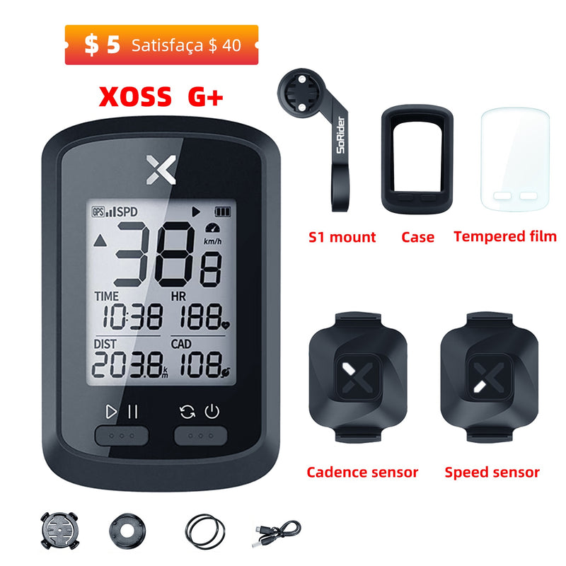 Fahrrad-GPS-Fahrradcomputer GG PLUS Kabelloser Tachometer ANT+ Riding Tracker Wasserdichter Rennrad-MTB-Fahrrad-Kilometerzähler