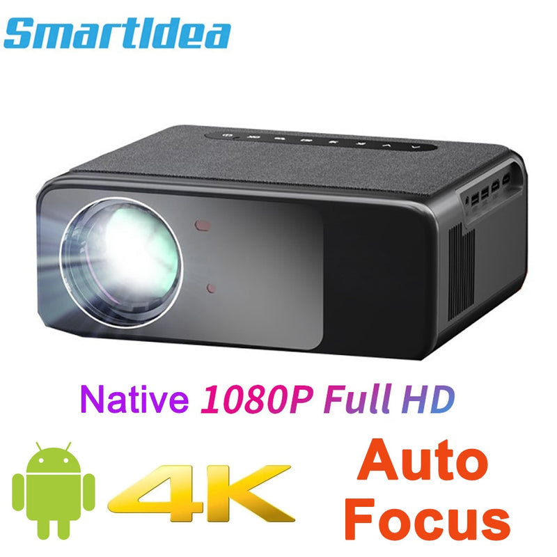 Smartldea Native 1080p Smart Projector Auto Focus Android9.0 5G WIFI BT5.1 Home Theater Cinema Android Beamer LED 4K Projector