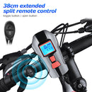 Waterproof Bicycle Light USB Charging Bike Front Light Flashlight Handlebar Cycling Head Light w/ Horn Speed Meter LCD Screen