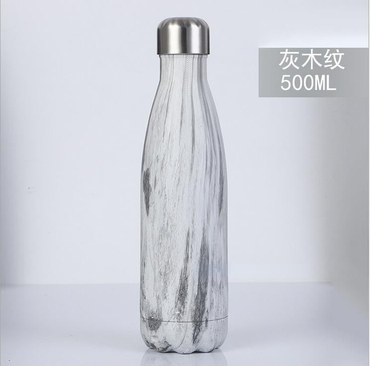 FSILE 500/1000ml Frasco de vacío aislado de doble pared Botella de agua de acero inoxidable Cola Agua Cerveza Termo para botella deportiva