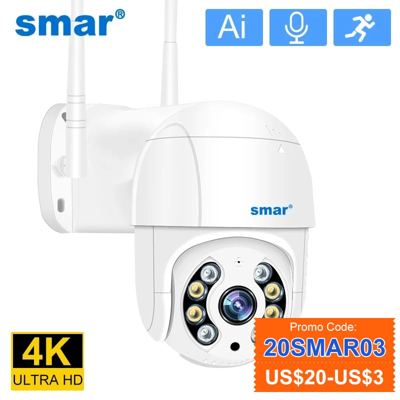 Smar 1080P 3MP 5MP 4K WiFi Camera Outdoor 5X Digital Zoom PTZ Wireless Camera IR Night Vision Two Way Audio Home Security XMEYE