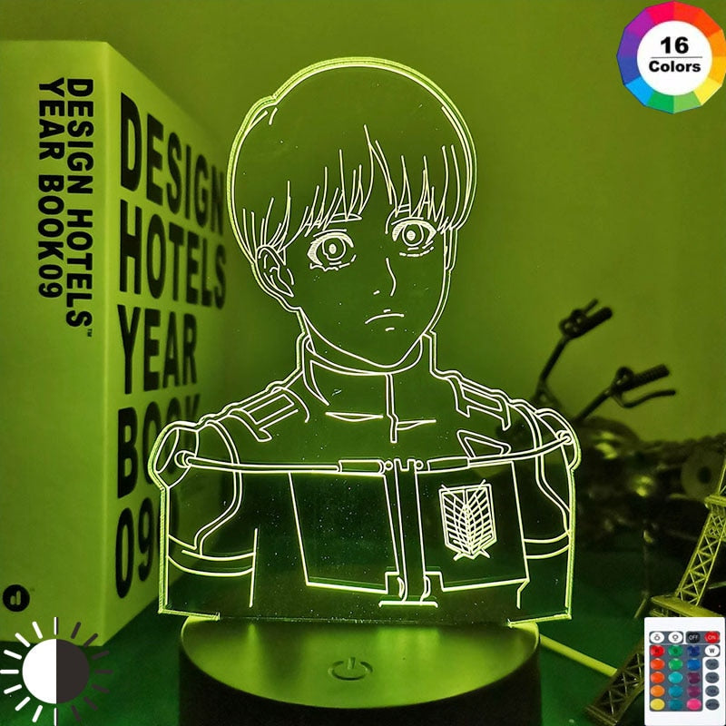 Led Light Anime Attack on Titan Armin Arlert for Bedroom Decor Night Light Kids Birthday Gift Manga Shingeki No Kyojin 3d Lamp