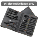 12/16Pcs Nail Clipper Set Nail Cutter Scissors Nail Polishing Stainless Steel Pedicure Trimmer Folding Storage Bag Manicure Tool