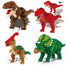 4 neue Balody Dinosaurier-Blöcke, klassischer Cartoon-Anime-Diamant-Bausteine, Triceratops-Modell, Tyrannosaurus Rex Bausteine Spielzeug