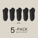 HSS Brand 100% Cotton Men Socks Summer Thin Breathable Socks High Quality No Show Boat Socks Black Short For Students Size 39-44