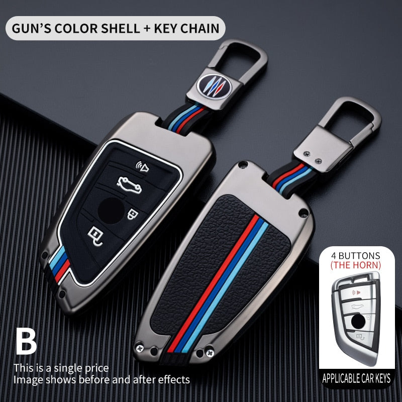 Zinc Alloy Car Key Case Cover Shell Protector for BMW X1 X3 X4 X5 F15 X6 F16 G30 7 Series G11 F48 F39 520 525 G20 118i 218i 320i