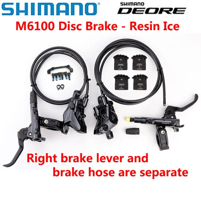 SHIMANO DEORE M6100 2 pistones M6120 4 pistones Freno MTB Bicicletas de montaña Freno de disco hidráulico MTB BR BL-M6100 DEORE Freno izquierdo derecho