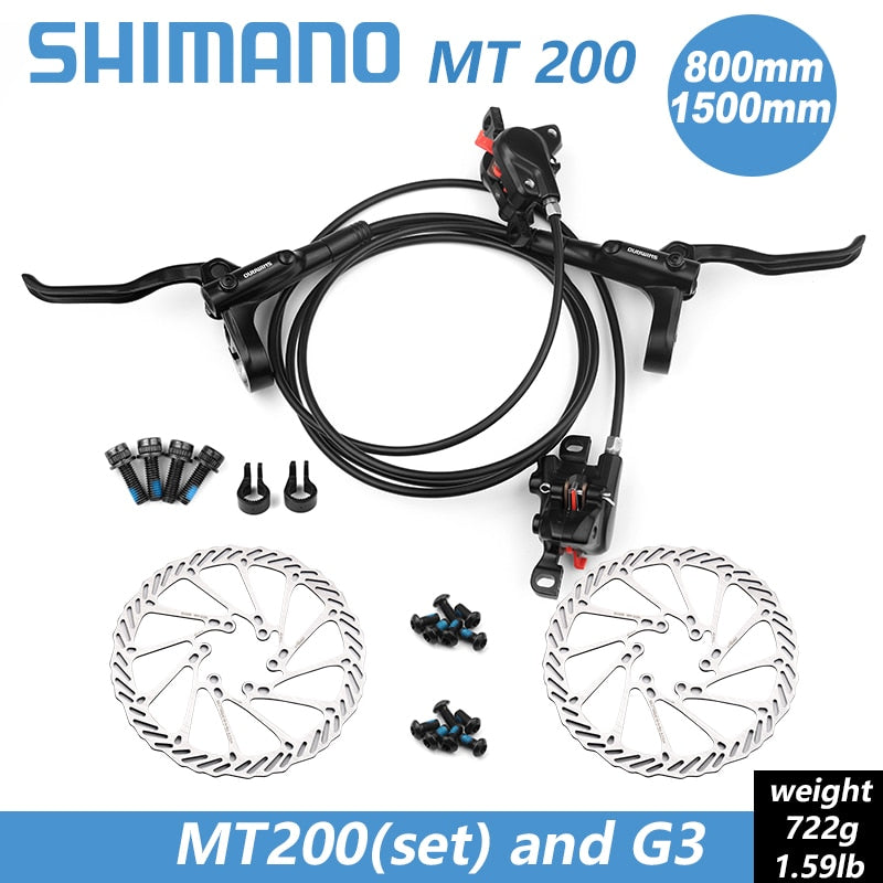 Shimano BR BL MT200 freno de bicicleta MTB freno de disco hidráulico 750/800/1350/1450/1500mm frenos de abrazadera de montaña actualizado MT315