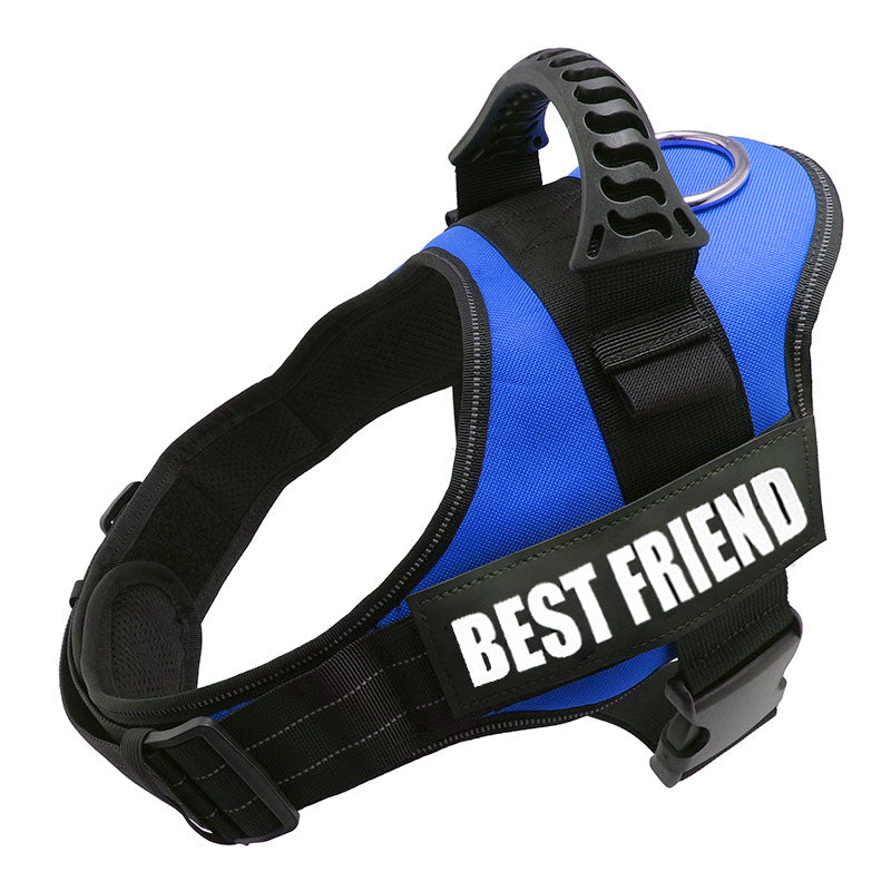 Dog Harness Service Dog K9 Reflective Harness Adjustable Nylon Collar Vest for Small Large Dogs Walking Running Pets Supplies