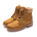 Winter Shoes Women Boots 2021 Fashion Warm Plush Ankle Boots Women Shoes Round Toe Lace-up Female Snow Boots Brand Shoes Woman