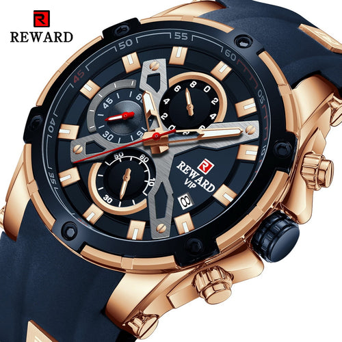 The Depthmaster | REWARD Blue Dial Chronograph — Japanese Quartz, 50M Water Resistance