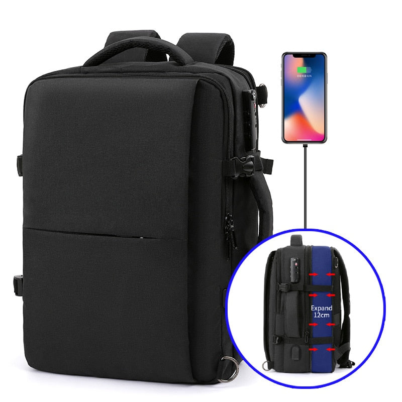 MOYYI Business Travel Double Compartment USB Charging Backpack Multi-Layer with Unique Digital Bag for 15.6 Inch Laptop Backpack