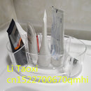 Tabletop Plastic Makeup Organizer Lisptick/Makeup Brush/Nail Polish/Cosmetics Organizer Transparent Storage Makeup Box for Women