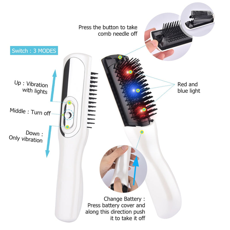 Infrared Massage Comb Hair Comb Massage Equipment Comb Hair Growth Care Treatment Hair Brush Grow Laser Hair Loss Therapy