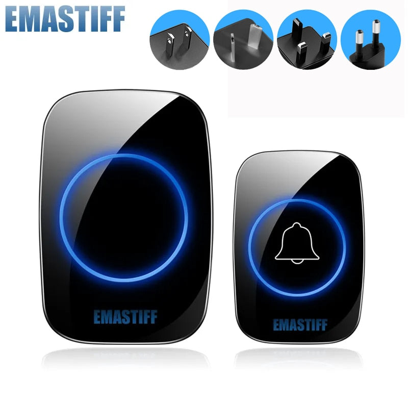 New Home Welcome Doorbell  Intelligent Wireless Doorbell Waterproof 300M Remote EU AU UK US Plug smart Door Bell Chime