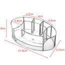 Tabletop Plastic Makeup Organizer Lisptick/Makeup Brush/Nail Polish/Cosmetics Organizer Transparent Storage Makeup Box for Women