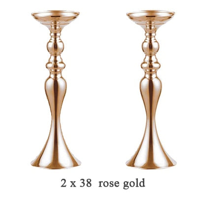 ERMAKOVA Candle Holders Stand Column Candlestick Event Road Lead Flower Vase Rack Table Wedding Centerpieces Party Dinner Decor