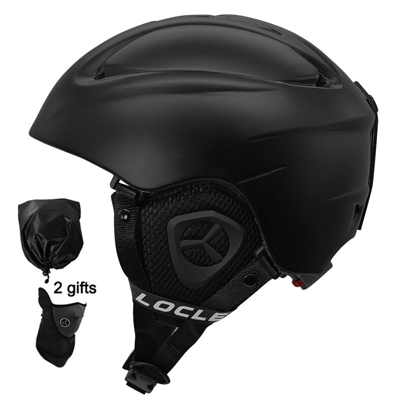 Casco de esquí LOCLE para hombres y mujeres, casco de esquí moldeado integralmente para niños, monopatín, esquí, Snowboard, motocicleta, casco para moto de nieve