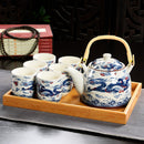 Hot Sale Yixing Ceramic Tea Set Tea Tray Outdoor Camping Mountaineering TeaSet Chinese Tea Ceremony NLSLASI tea pot and cup set