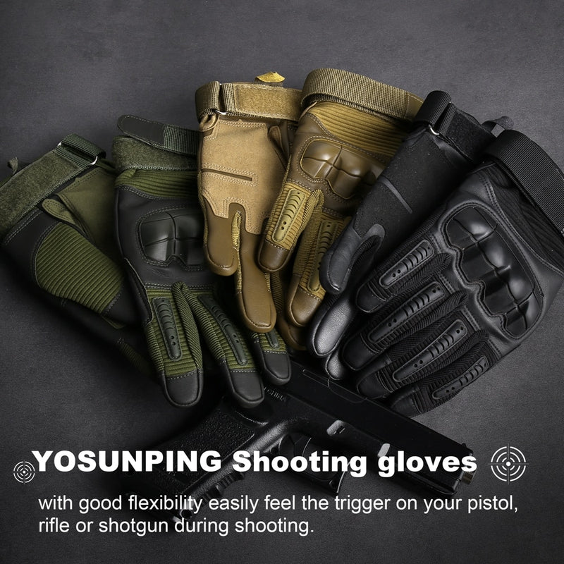 Guantes tácticos de pantalla táctil PU cuero ejército militar combate Airsoft deportes ciclismo Paintball caza dedo completo guante hombres