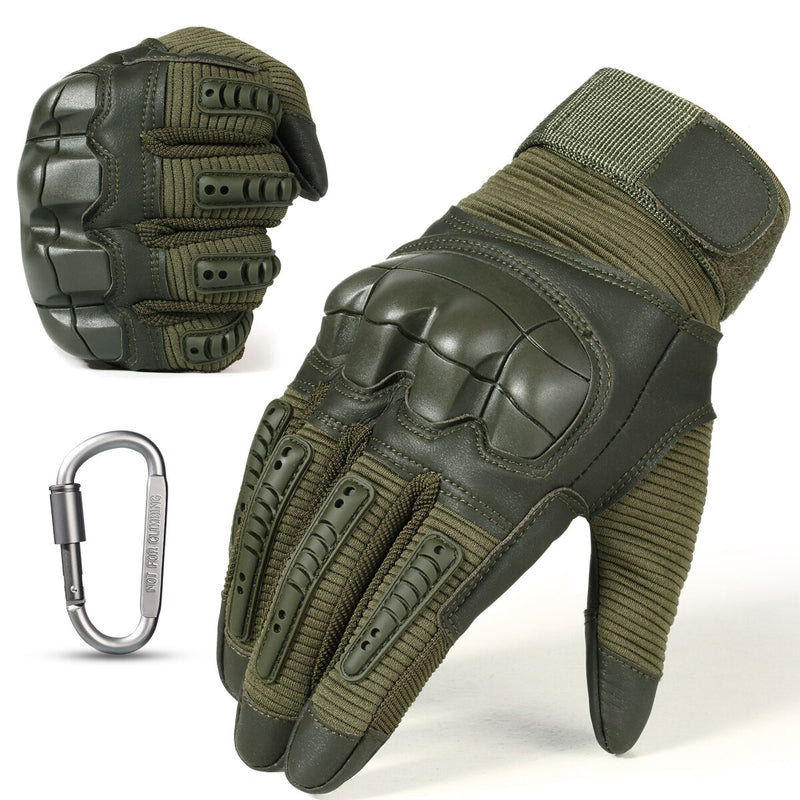 Guantes de cuero con pantalla táctil para motocicleta, Motocross, Moto, Pit Biker, Enduro, equipo de protección, carreras, guante de dedo completo para hombre