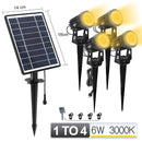 1 A 4 RGB Luz de paisaje solar al aire libre LED IP65 Lámpara solar a prueba de agua Encendido / apagado automático Luz de pared solar Jardín Patio Lámpara de césped
