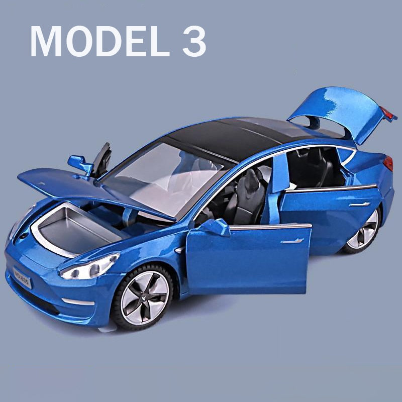 1:32 Tesla MODEL X MODEL 3 MODEL S Alloy Car Model Diecasts Toy Car Sound and light Kid Toys For Children Gifts Boy Toy