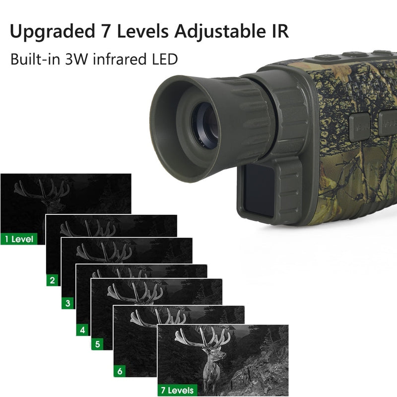 HD-Infrarot-Nachtsichtgerät Monokulare Nachtsichtkamera Outdoor-Digitalteleskop mit Tag- und Nacht-Dual-Use für die Jagd