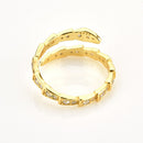 ANDYWEN 925 Sterling Silber Gold Bühne Zirkon Pavé Schlange Verstellbarer Ring 2020 Rock Punk Mode Edelschmuck Für Europäische Frauen