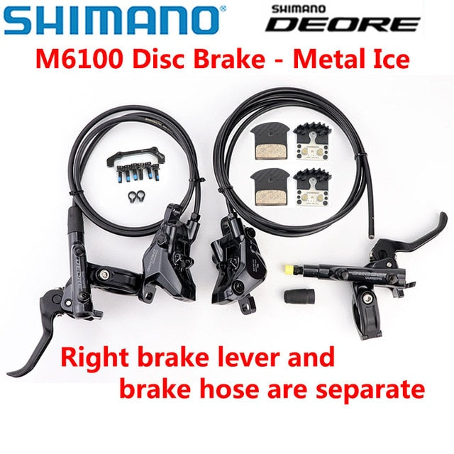 SHIMANO DEORE M6100 2 pistones M6120 4 pistones Freno MTB Bicicletas de montaña Freno de disco hidráulico MTB BR BL-M6100 DEORE Freno izquierdo derecho